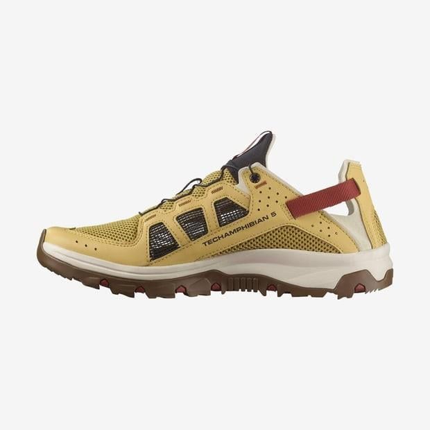Salomon 477502 Techamphibian 5 Antique Gold/Rainy Day/Burnt Henna Erkek Outdoor Ayakkabı