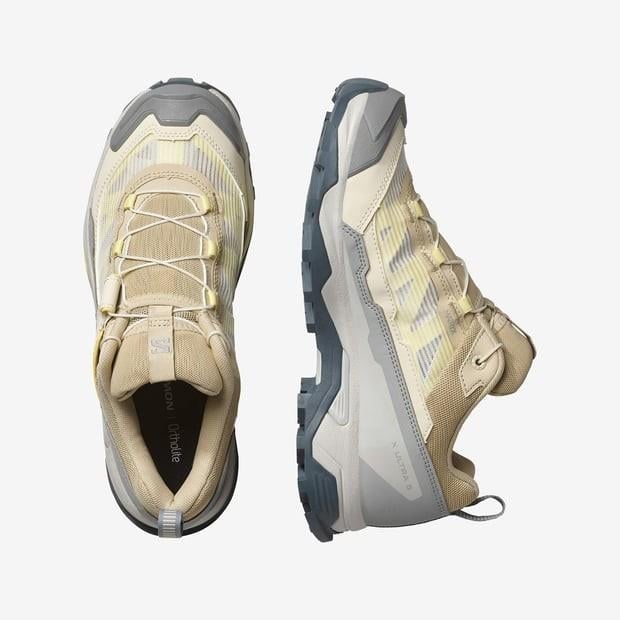 Salomon 478104 X Ultra 5 W White Pepper/Monument/Yellow Iris Kadın Outdoor Ayakkabı