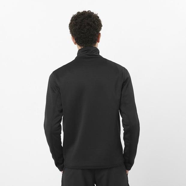 Salomon LC2300800 Sntial Midfleece FZ M Deep Black Erkek Outdoor Polar