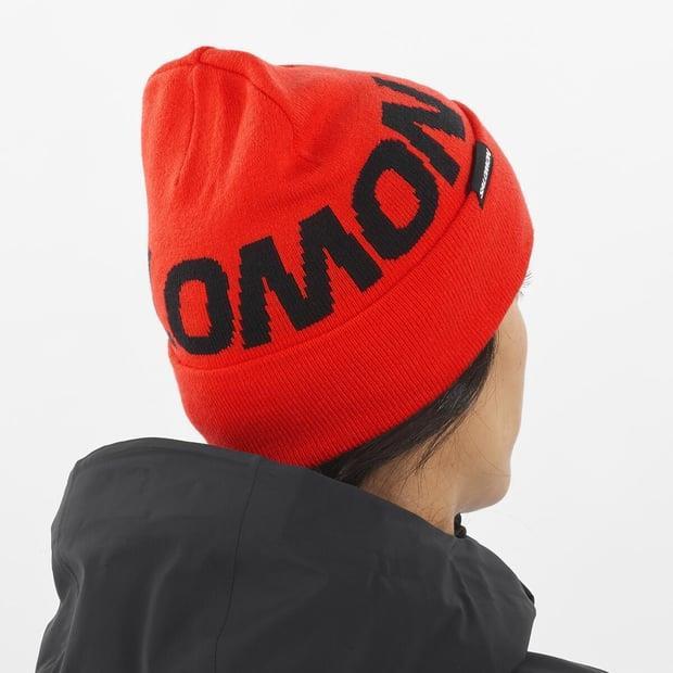 Salomon LC2302900 Hermitage Beanie Cherry Tomato Bere