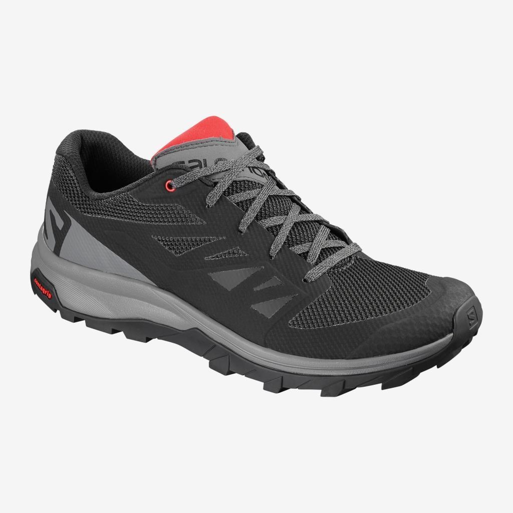 Salomon Outline 404775 Black Quiet Shade/High Risk Red Erkek Outdoor Ayakkabı