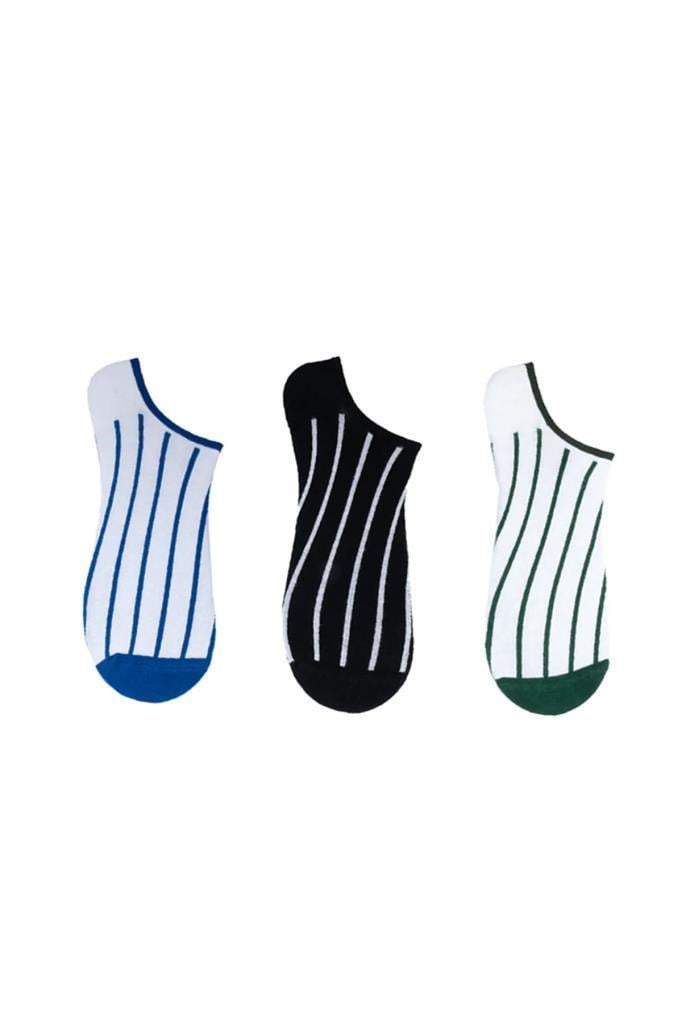 The Socks Company 150P 3 Çift Desenli Erkek Görünmez Çorap