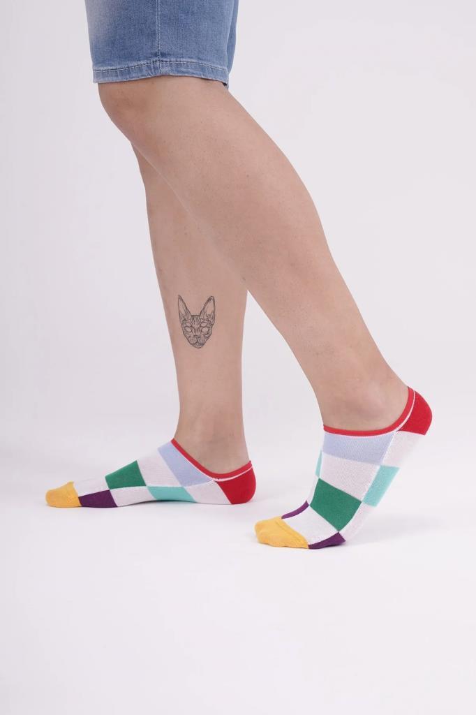 The Socks Company 153P 3 Çift Desenli Erkek Görünmez Çorap