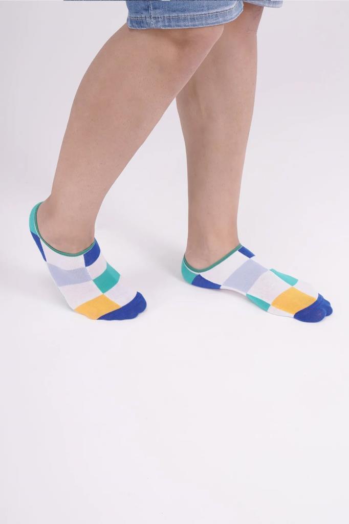 The Socks Company 153P 3 Çift Desenli Erkek Görünmez Çorap