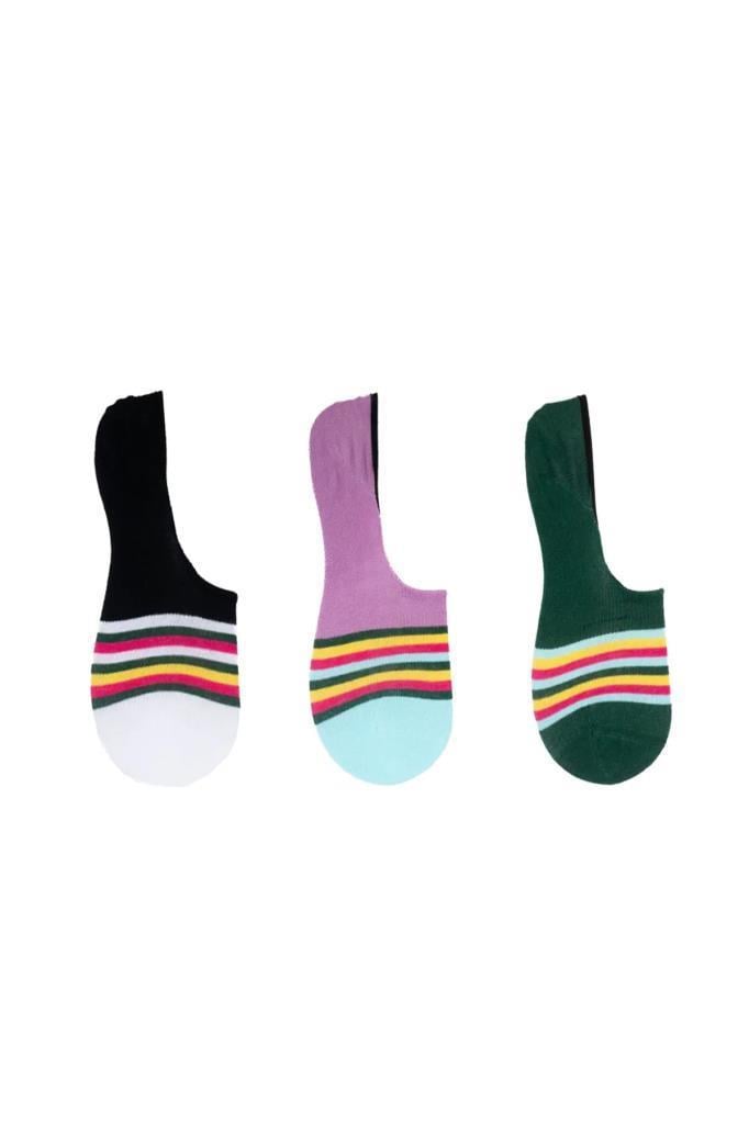The Socks Company 160P 3 Çift Desenli Kadın Görünmez Çorap