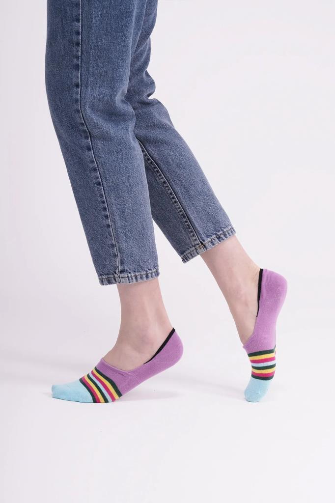 The Socks Company 160P 3 Çift Desenli Kadın Görünmez Çorap
