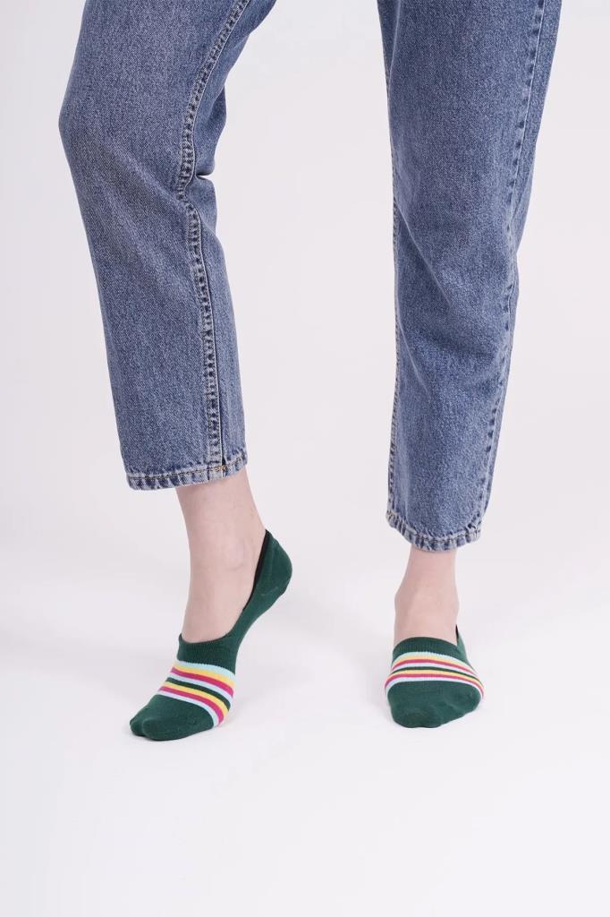 The Socks Company 160P 3 Çift Desenli Kadın Görünmez Çorap