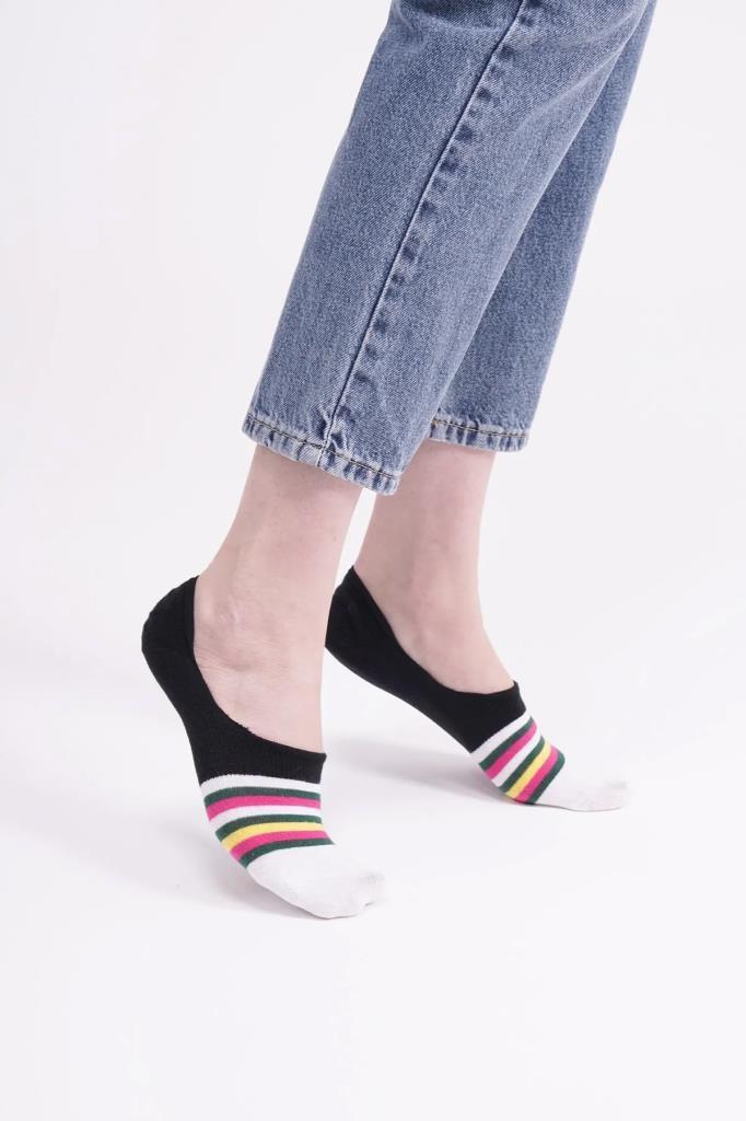 The Socks Company 160P 3 Çift Desenli Kadın Görünmez Çorap