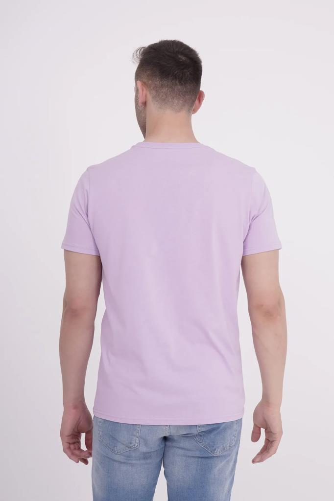 The Socks Company 23SCTS232U Pati Nakışlı Bisiklet Yaka Lila Tshirt