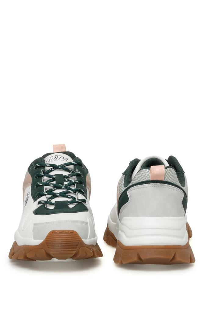 U.S. Polo Assn. 101416511 Tracky 3PR White/Green Kadın Sneaker