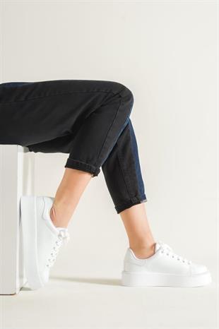 AyakkabıdaMarka 1048-Z Beyaz Kadın Sneaker