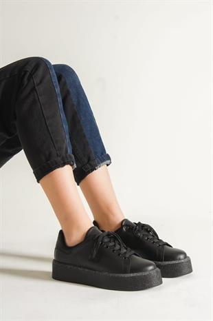AyakkabıdaMarka 1048-Z Siyah Kadın Sneaker
