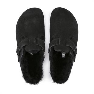 Birkenstock 0259883 Boston VL/Shearling Black Kadın Terlik