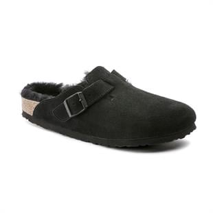 Birkenstock 0259883 Boston VL/Shearling Black Kadın Terlik