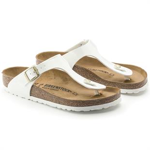 Birkenstock 0543761 Gizeh Patent White Rugan Deri Kadın Terlik