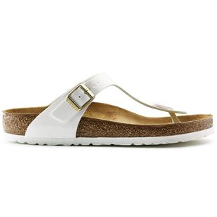 Birkenstock 0543761 Gizeh Patent White Rugan Deri Kadın Terlik