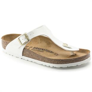Birkenstock 0543761 Gizeh Patent White Rugan Deri Kadın Terlik