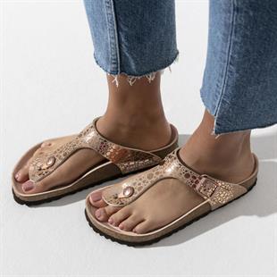 Birkenstock 1005674 Gizeh BS Metallic Stones Copper Kadın Terlik