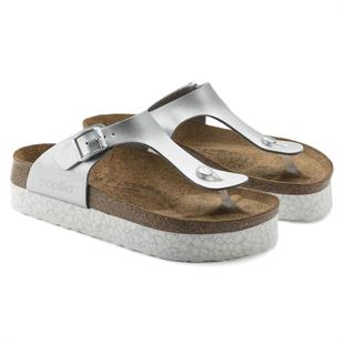 Birkenstock 1009054 Gizeh Pap Monochrome Marble Silver Kadın Terlik