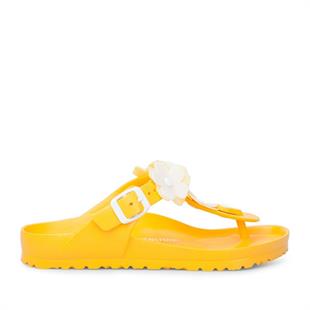 Birkenstock 1011904 Gizeh Eva Flower Scuba Yellow Kadın Parmakarası Terlik