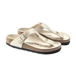 Birkenstock 1018481 Gizeh BS Shiny Python Eggshell Kadın Terlik