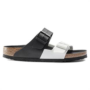 Birkenstock 1019703 Arizona BF Split Black/White Erkek Terlik