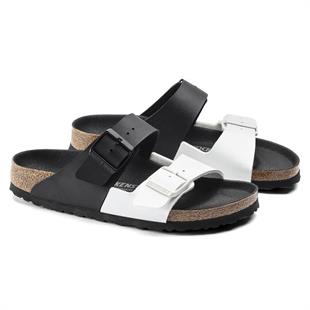 Birkenstock 1019703 Arizona BF Split Black/White Erkek Terlik