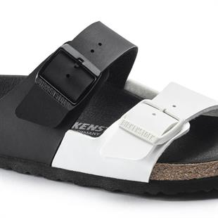 Birkenstock 1019703 Arizona BF Split Black/White Erkek Terlik