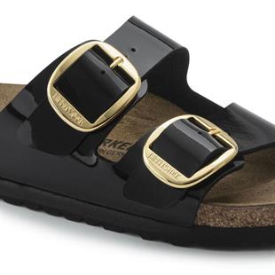 Birkenstock 1019817 Arizona Big Buckle Patent Black Kadın Terlik