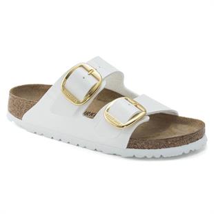 Birkenstock 1019818 Arizona Big Buckle BF Patent White Kadın Terlik