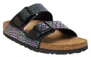 Birkenstock 1025851 Arizona BS Shiny Snake Black Multicolor Kadın Terlik