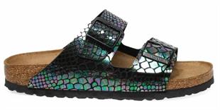 Birkenstock 1025851 Arizona BS Shiny Snake Black Multicolor Kadın Terlik