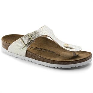 Birkenstock  Gizeh Shiny Snake Cream 0847431 Kadın Terlik