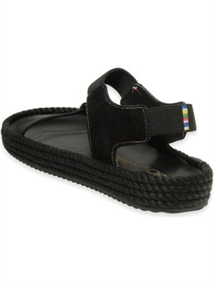 Bohonomad NEV20-L0020 Nevada Siyah Kadın Sandalet