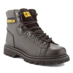 Caterpillar Alaska Black Deri Erkek Bot