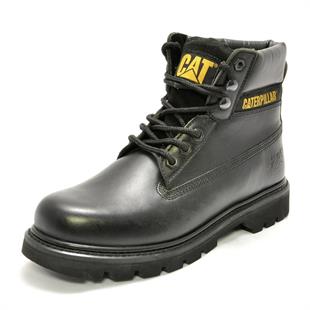 Caterpillar Colorado Black Deri Erkek Bot