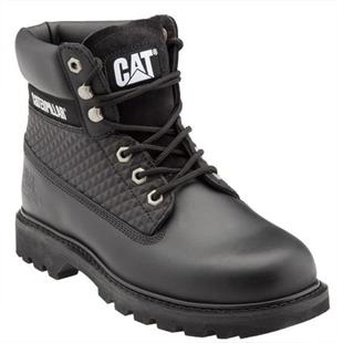 Caterpillar Colorado Print Black Deri Erkek Bot