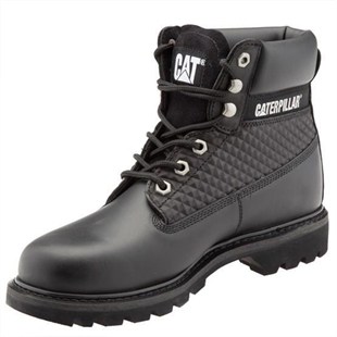 Caterpillar Colorado Print Black Deri Erkek Bot