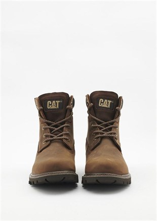 Caterpillar Golden Dark Brown Deri Erkek Bot