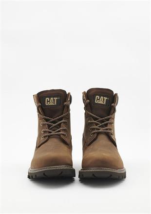 Caterpillar Golden Dark Brown Deri Erkek Bot