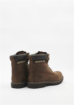 Caterpillar Golden Dark Brown Deri Erkek Bot