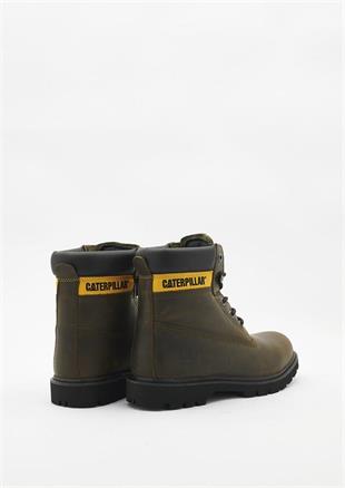 Caterpillar Golden Dark Olive Deri Erkek Bot