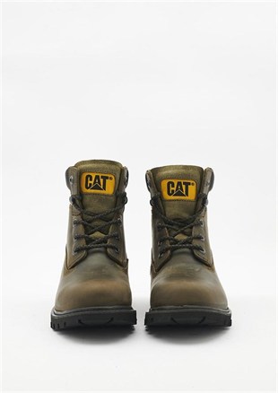 Caterpillar Golden Dark Olive Deri Erkek Bot