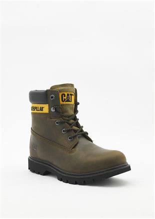 Caterpillar Golden Dark Olive Deri Erkek Bot