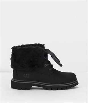 Caterpillar Utah Fur Black Nubuk Kadın Bot