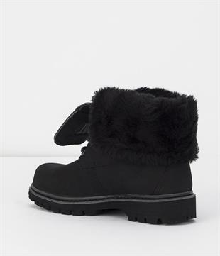 Caterpillar Utah Fur Black Nubuk Kadın Bot