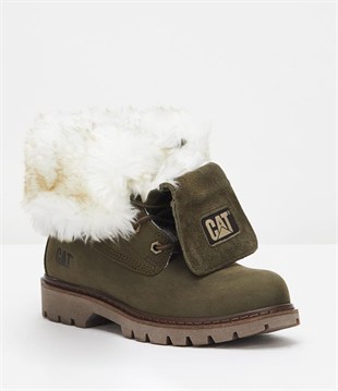 Caterpillar Utah Fur Dark Olıve Nubuk Kadın Bot