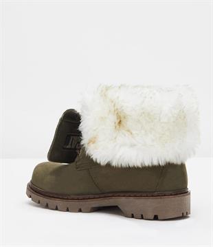 Caterpillar Utah Fur Dark Olıve Nubuk Kadın Bot