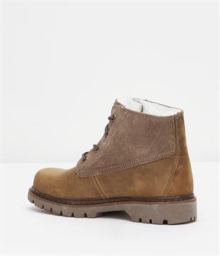 Caterpillar Vermont Fur Beige Crazy Deri Kadın Bot