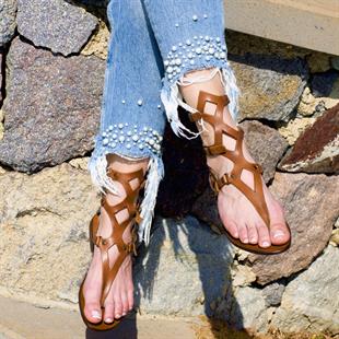 Daphne 2025 Taba Kadın Sandalet